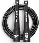 EliteSRS Boxer Jump Rope 3.0 - Fitness Training Rope - 10 Foot Outdoor Rated 5mm PVC Cord - Smooth Action Polymer Handles with Ergonomic Slip-Resistant Dimpled Grips - Snap-Locks for Quick Sizing