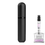 Perfume Travel Refillable Bottle Atomizer - 5ML ANTOKX Perfume Atomizer, Luxury Leakproof Portable Perfume Sprayer for Women and Men (Black-1)