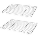 Cooling Rack for Baking, Onader Stainless Steel Metal Wire Grill Racks Fit Large Baking Tray, Set of 2 Perfect for Oven Roasting Grilling Cooking Drying, Heavy Duty & Dishwasher Safe, 38.7x28.3x1.5cm