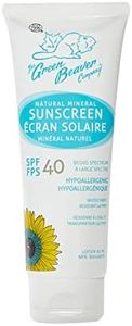 Green Beaver Moisturizing 100% natural, Reef-safe, SPF 40 Sunscreen Lotion, Hypoallergenic, 100% Natural Reef Safe Mineral Sunscreen for All Skin Types, Sweatproof and Waterproof for over 1 hour, Broad-Spectrum Sunblock, 90ml
