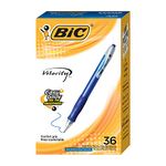 BIC Velocity Retractable Ballpoint Pens, Medium Point (1.0 mm), Blue Ink Pens, 36-Count Pack