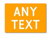 Personalised Any Text METAL Custom Sign Plaque. Indoors or Outdoors. 10 Colours, Various Sizes. Home Bar Man Cave Workshop Bedroom Address (A4 (283mm x 197mm), Orange)