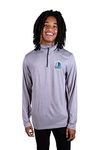 Ultra Game Men's Te Sweater Quarter Zip Pullover Shirt Athletic Quick Dry Tee, Grey Mixed, XL