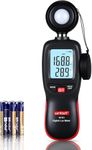 Skyking Digital Illuminance Light Meter Handheld with Thermometer Ambient, Lux Meter Range up to 200,000 Lux, Photometer Light Intensity Sense Test for Garden Indoor Plants LED Grow Light, Photography