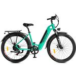 TESWAY 27.5" Electric Bike【BAFANG Motor】 500W/750W Powerful PAS Assisted Ebike【Upgraded Adjustable STEM】 48V 12AH Long Range Ultimate Commuter E-Bike, 40KM/H Step-Thru City Electric Bike for Adults…