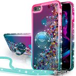 Miss Arts iPhone 6S Case, iPhone 6 Case, [Silverback] Moving Liquid Holographic Glitter Case With Kickstand, Bling Diamond Bumper With Ring Protective Case for Girls Women for Apple iPhone 6/6S -Green