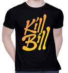 CreativiT Graphic Printed T-Shirt for Unisex Kill Bill Tshirt | Casual Half Sleeve Round Neck T-Shirt | 100% Cotton | D00258-31_Black_Medium