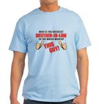 CafePress Greatest Brother in Law Light T Shirt Men's Traditional Fit Light Casual Tshirt