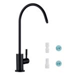 Tohlar Drinking Water Faucet for Kitchen Sink, Black Filtered Water Faucet Lead-Free Reverse Osmosis Faucet Water Filtration System 304 Stainless Steel, Matte Black Finish