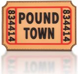 backtime Ticket to Pound Town PVC Patch Morale Patches Funny Tactical Patch with Hook and Loop, Military Patch for Backpack, Bag, Coat, Jacket, Dog Harness, Vest, Hat and Helmet, 3D Rubber Patch