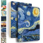 DuraSafe Case for iPad 9.7 Inch 5/6 Gen 2017/2018 & Air 1 / Air 2 [ A1893 A1954 A1822 A1823 A1566 A1567 A1474 A1475 ] Printed Smart Cover Slim Folio, Auto Sleep/Wake - Starry Night