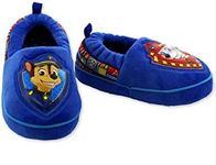 Josmo Kids Paw Patrol Chase Marshall Toddler Boys Plush Aline Slippers (9-10 M US Toddler, Blue/Red)