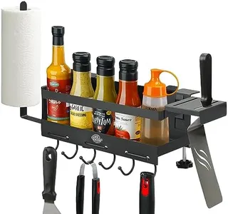 Grill Griddle Caddy for Blackstone Griddle Accessories Storage, Space Saving Grill Accessories Tool Holder, BBQ Accessories Organizer Box for 17"/22"/28"/36" Blackstone Griddle