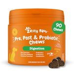Zesty Paws Probiotic Chews for Dogs | Supports Gut Health, Stool Quality & Digestive Balance, Bad Breath| Contains Prebiotics, Probiotics & Postbiotics, Pumpkin & Linseed | Daily Use | 90 Chews