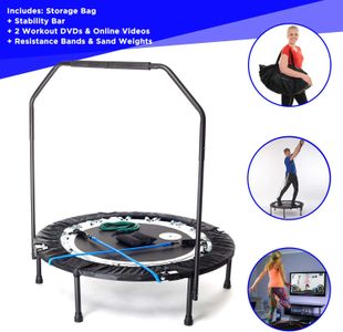 MaXimus PRO Folding Rebounder Trampoline – Compact Fitness Mini Trampoline
