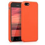 kwmobile Case Compatible with Apple iPhone SE (1.Gen 2016) / iPhone 5 / iPhone 5S Case - TPU Silicone Phone Cover with Soft Finish - Orange