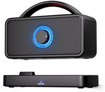 ClaspVital 30-hrs Playtime Wireless TV Speakers for Hard of Hearing - 5.8Ghz Portable Smart TV Speakers for Seniors - 50 ft Range Compatible with HDMI, Opt, AUX, USB, Coax Port (Cables Included)