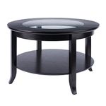 Winsome Wood Round Coffee Table, Espresso