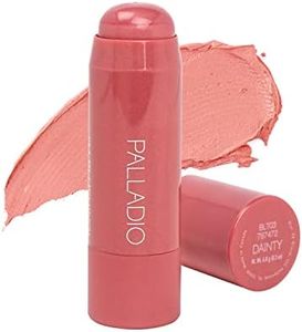 Palladio I'm Blushing 2-in-1 Cheek and Lip Tint, Buildable Lightweight Cream Blush, Sheer Multi Stick Hydrating formula, All day wear, Easy Application, Shimmery, Blends Perfectly onto Skin, Dainty