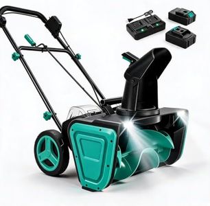 Garvee 20" Electric Snow Blower Cordless - Brushless Motor 23FT Throwing Distance, 180° Rotating Chute Walkways Driveways Snow Thrower Blaster Dual LED Lights(with 2 * 4.0Ah Batteries)
