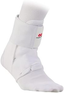(Medium, White) - McDavid Ankle Brace Support/w Stabiliser Straps, Prevent and Recover from ankle sprains