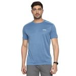 Van Heusen Performance Men Regular Fit T-Shirt - 100% Polyester Swift Dry, Crew Neck, Shoulder Bonding_61005_Dusk Blue_S