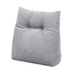 TANYOO Lumbar Support Pillow for Office Chair Memory Foam Back Support Pillow, Seat Cushion for Back Pain Relief, Lumbar Support for Car, Sleeping, Rest, Travel (Light Gray)