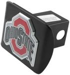 Elektroplate Ohio State University Buckeyes Black with Color O Emblem Metal Trailer Hitch Cover Fits 2 Inch Auto Car Truck Receiver with NCAA College Sports Logo