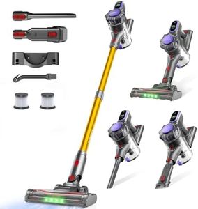 MONSGA Cordless Vacuum Cleaner, 45KPa Stick Vacuum for Home, 50Mins Anti-Tangled Vacuum Cleaner with Charging Dock, Light-Weighted Handheld Vacuum for Pet Hair/Carpet/Floor, MV3
