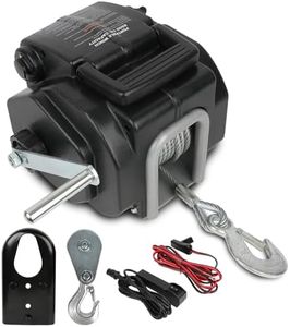 Electric Boat Winch 6500LBS Remote Marine Ship Steel Trailer Cable 12V 7.2MM X 10M Hand Powerful Non-Slip Handle