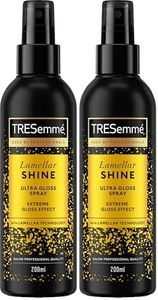 TRESemme Lamellar Shine Ultra Gloss Hair Shine Spray with patented Lamellar Technology for an extreme gloss effect and heat protection up to 230°C 200 ml (Pack of 2)