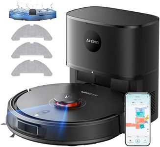 Robot Vacuum Cleaner with Mop, 5000Pa Laser Navigation Robotic Vacuums with 3.3L Self-Empty Base, Smart Mapping,150 Mins Runtime, Schedule, App Alexa Voice Control for Carpet and Pet Hair, Q10 Pro