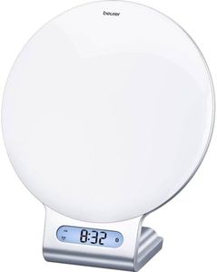 Beurer WL75 Wake-Up Light Alarm Clock | Wake Naturally to a Simulated Sunrise | Relax with a Simulated Sunset | Mood Light and Reading Light Function | Radio Alarm | Pre-Set Wake/Sleep melodies