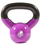 Kakss Vinyl half coating Kettle Bell for Gym & Workout (2 KG (Purple)) (PROUDLY MADE IN INDIA)