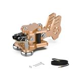 Mini Key Morse Radio HAM Send Telegram Double Paddle Morse Code Key with Stainless Steel Body Three Neodymium Magnets Base Gold