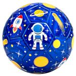 INPODAK Toddler Football, Footballs Size 3, Kids Ball, Football Gift for Boys 1 2 3 4 5 Years Old, Foot Balls for Boys Girls Child Yard Outdoor Indoor Blue Astronaut