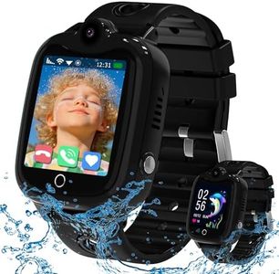 Kids Smart Watch Boys Girls - 4G KidsGPS Tracker Watch Phone Games Video Call SOS Voice Chat, IP68 Waterproof Smart Watch for Kids Watch School Mode Alarm Toys Birthday Gifts for 4-12 Years Old