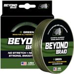 Beyond Braid Green 15LB 300Yds 4-Strand Braided Fishing Line - Abrasion Resistant No Stretch - Super Strong