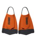 Arena Unisex Adult Powerfin Pro II Swim Training Fins Men and Women Silicone Short Blade Flippers Left/Right Customized, Texas Orange/Gray, Size 6-7