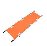 Importent Two Fold Stretcher for Medical Emergency with Patient Holding Strap with Cove (Aluminium)