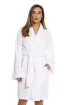 Just Love Kimono Robe Bath Robes for Women 6312-White-XS