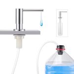 CREA Chrome Soap Dispenser for Kitchen Sink, Built in Kitchen Sink Soap Dispenser with 17 OZ Liquid Soap Bottle and Extension Tube Kit, Stainless Steel, Chrome F55-1CP……