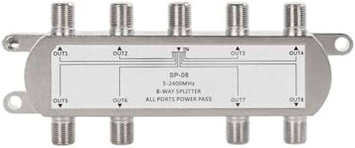 8-Way Splitter 5-2400MHz for Satellite/Cable TV and Internet, CATV Antenna System