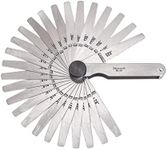 Starrett 66T Thickness Gage Set with Tapered Leaves, 0.0015-0.025" Thickness, 3-1/32" Length, 26 Leaves