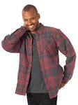 Wrangler Authentics Men's Long Sleeve Sherpa Lined Shirt Jacket, Current Heather, XL