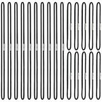 20 Pcs 2 Sizes Elastic Bands for Notebook Stretchy Closure Loop for Travel Journals Black Ties Bookmark for Daily Planner Refills