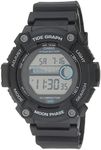 Casio Tide Graph Moon Phase 10-Year Battery Men's Sports Watch w/LED Illuminator Model: WS1300H-1AV Black