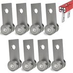 8pcs Bearing Trolley Assembly for Unistrut Trolley 1-5/8" Wide and All 1-5/8" or Taller Strut Channel, 2 Wheel Trolley Assembly Rollers Suitable for Hoist Trolley and Track System