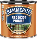 Hammerite Primer - Red Oxide. Metal Primer for Garden Furniture, Radiator and Fence Paint. Rust Inhibitor and Rust Treatment for Metal, Interior and Exterior Use - 500ml