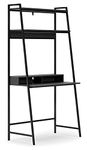 Signature Design by Ashley Yarlow Modern Home Office Writing Desk with Shelf, Black